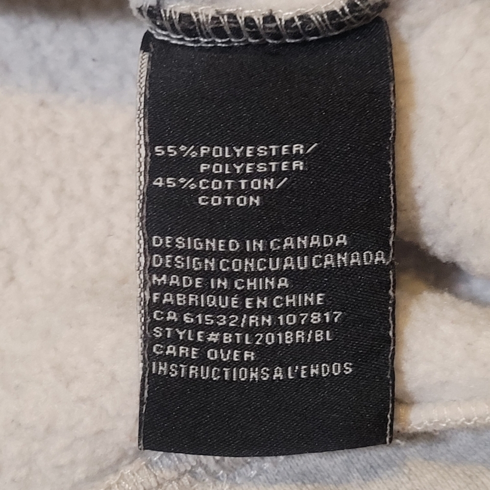 Brunette The Label Stepsis Crew Sherling Lettering in Pebble Grey/Green sz L/XL - Picture 6 of 8